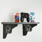 Par Mãos Francesas Decorativas 20cm Canto Gamer Let's Play Aço Preto